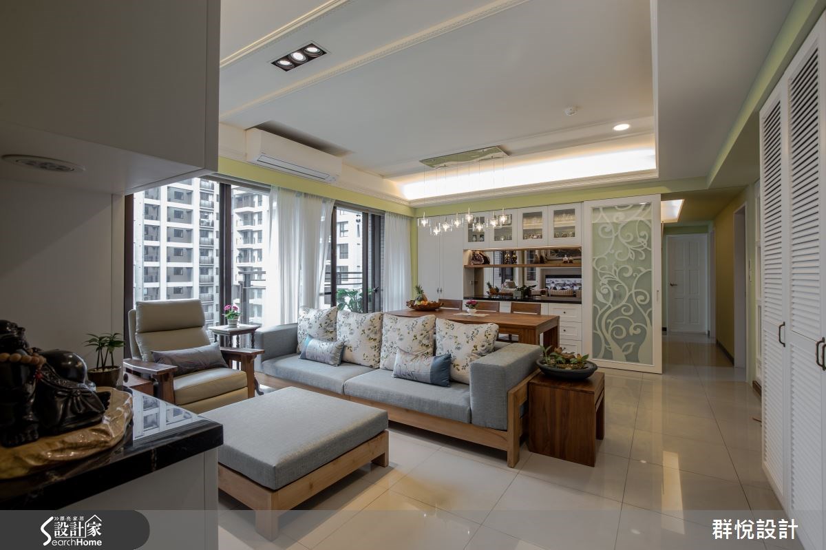 33坪新成屋(5年以下)＿美式風客廳案例圖片＿群悅設計工程有限公司＿群悅_11之1