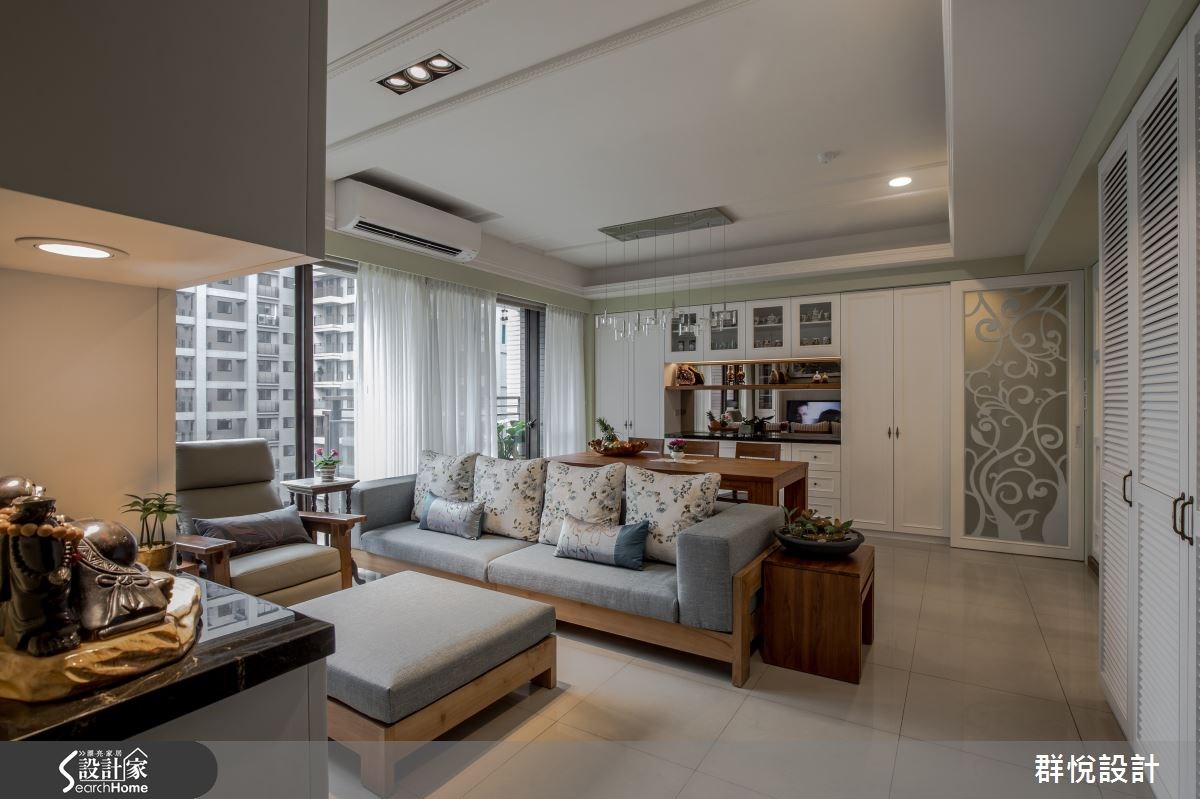 33坪新成屋(5年以下)＿美式風客廳案例圖片＿群悅設計工程有限公司＿群悅_11之2