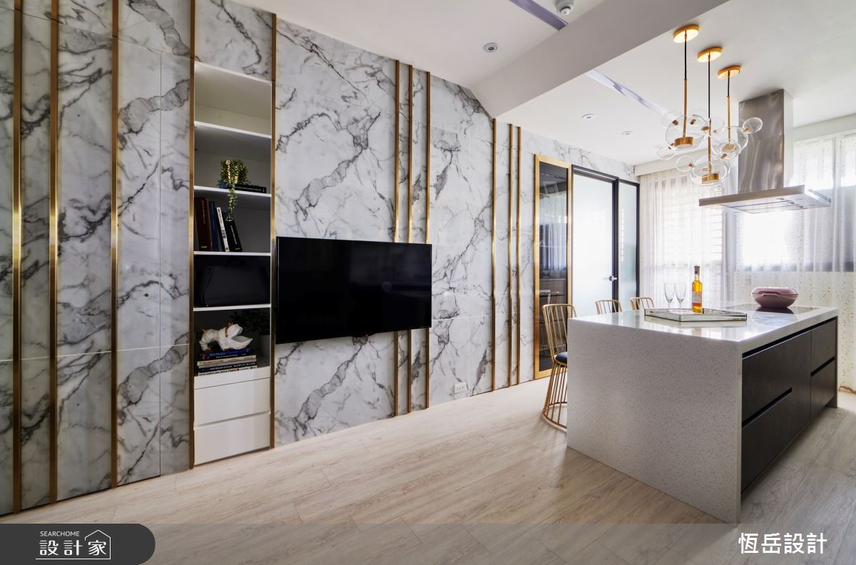 17坪新成屋(5年以下)＿奢華風吧檯案例圖片＿恆岳設計＿恆岳_新貴女王殿堂之1