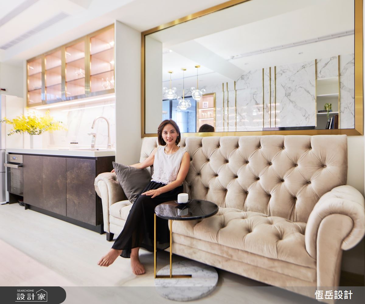 17坪新成屋(5年以下)＿奢華風客廳案例圖片＿恆岳設計＿恆岳_新貴女王殿堂之4