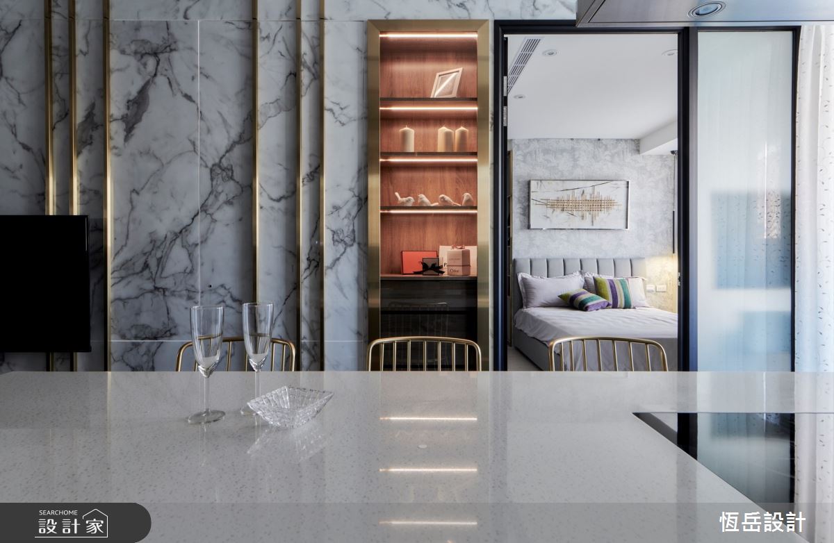 17坪新成屋(5年以下)＿奢華風餐廳臥室案例圖片＿恆岳設計＿恆岳_新貴女王殿堂之8