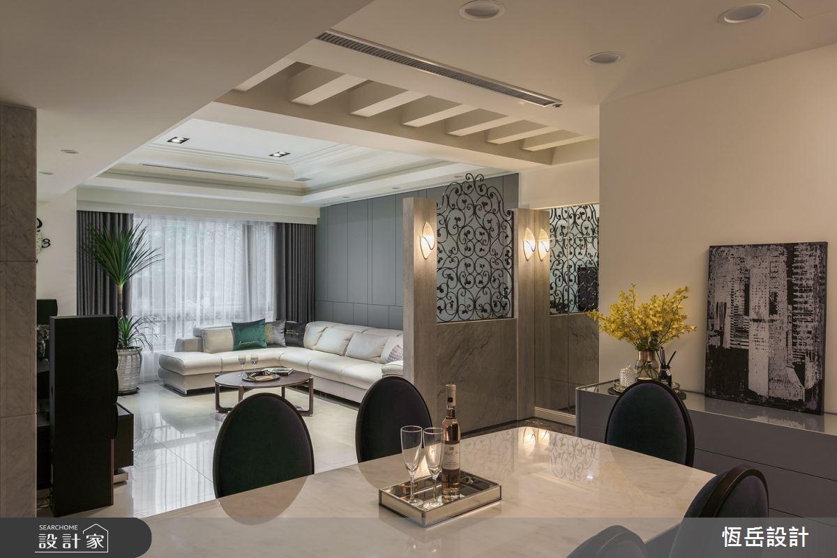 36坪老屋(16~30年)＿新古典客廳餐廳案例圖片＿恆岳設計＿恆岳_新古典美學之6