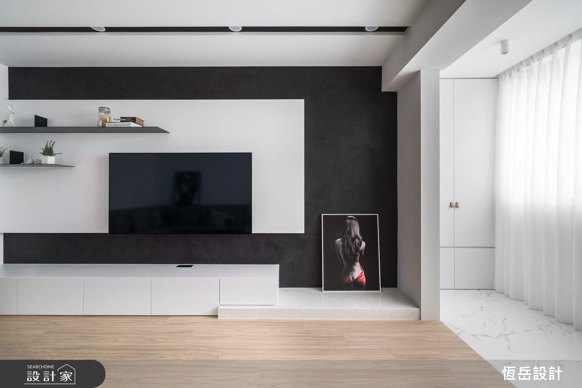 36坪老屋(41~50年)＿簡約風客廳案例圖片＿恆岳設計＿恆岳_淨與靜的節奏之2