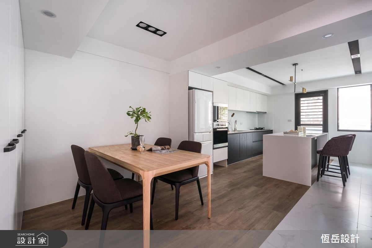 36坪老屋(41~50年)＿簡約風餐廳吧檯案例圖片＿恆岳設計＿恆岳_淨與靜的節奏之7