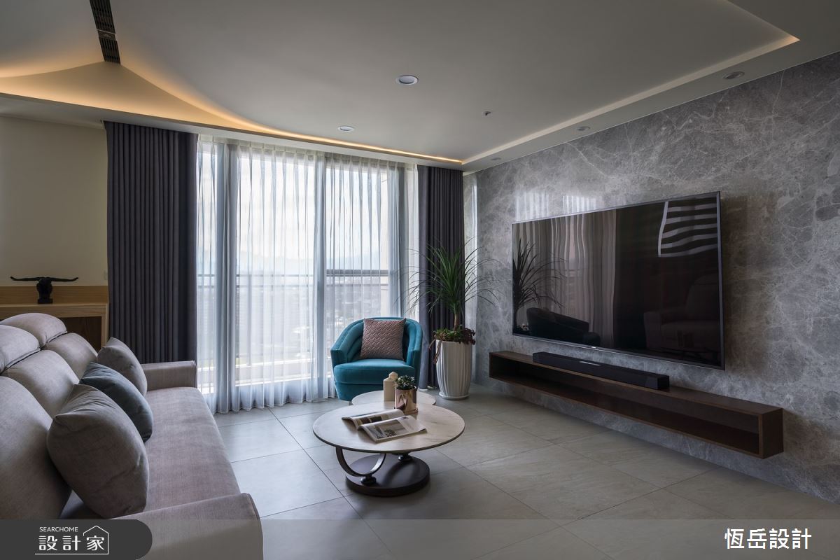 26坪新成屋(5年以下)＿混搭風客廳案例圖片＿恆岳設計＿恆岳_安定｜依存之3