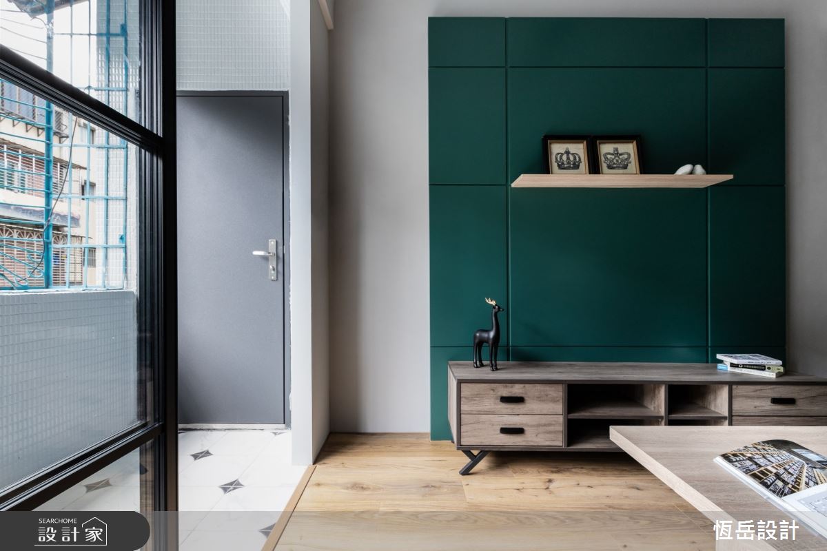 23坪老屋(16~30年)＿混搭風玄關客廳案例圖片＿恆岳設計＿恆岳_綠苑之2