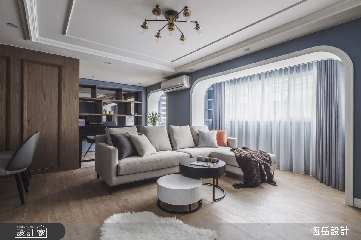 25坪老屋(31~40年)＿美式風客廳案例圖片＿恆岳設計＿恆岳_蘭芯臻邸之10