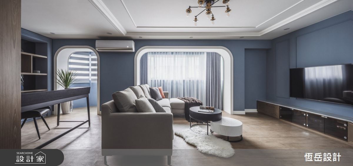 25坪老屋(31~40年)＿美式風客廳案例圖片＿恆岳設計＿恆岳_蘭芯臻邸之13