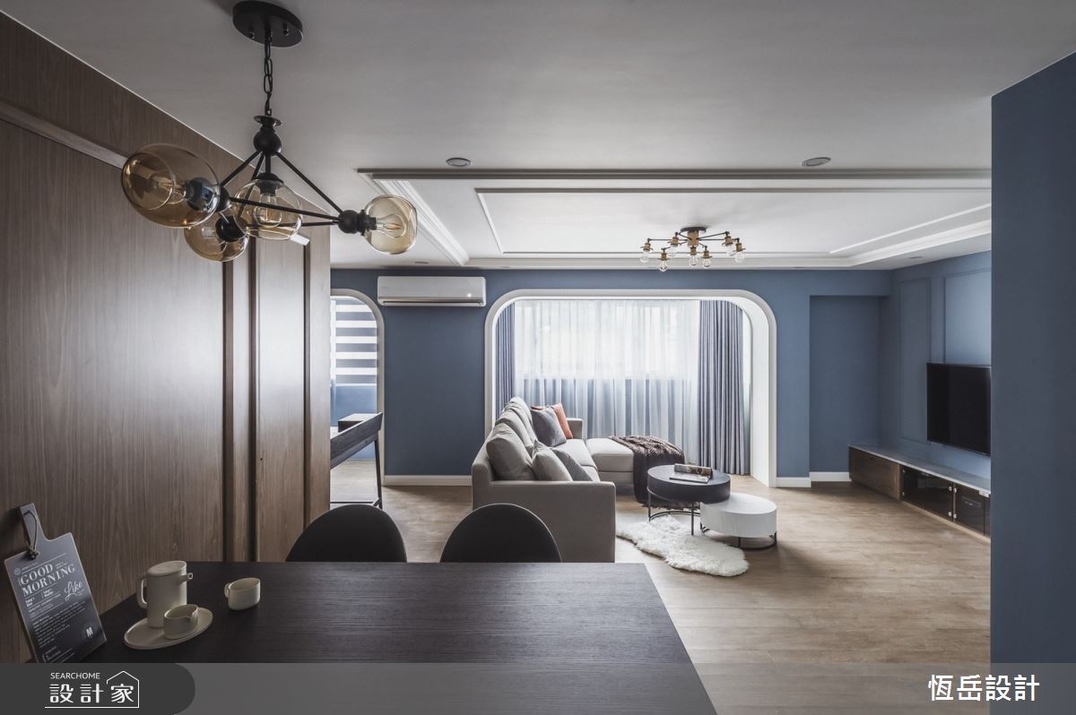 25坪老屋(31~40年)＿美式風客廳案例圖片＿恆岳設計＿恆岳_蘭芯臻邸之14