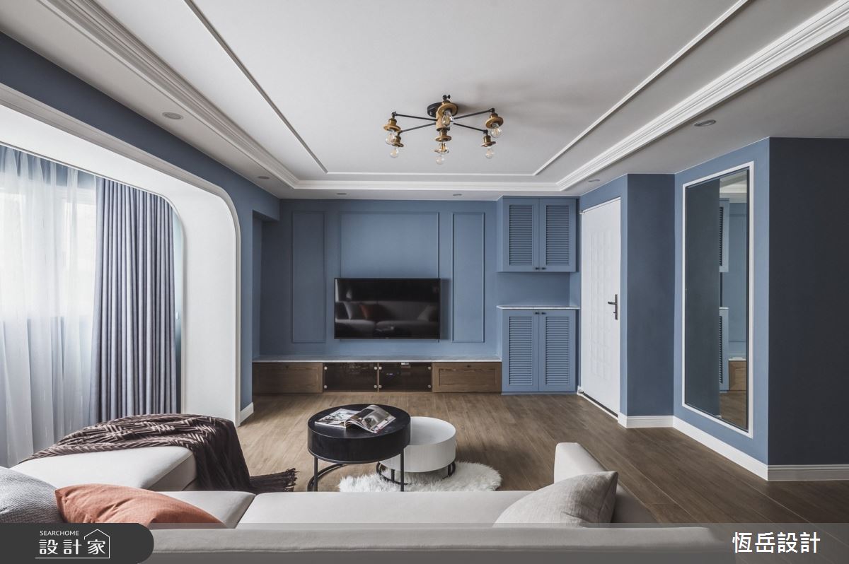 25坪老屋(31~40年)＿美式風客廳案例圖片＿恆岳設計＿恆岳_蘭芯臻邸之17