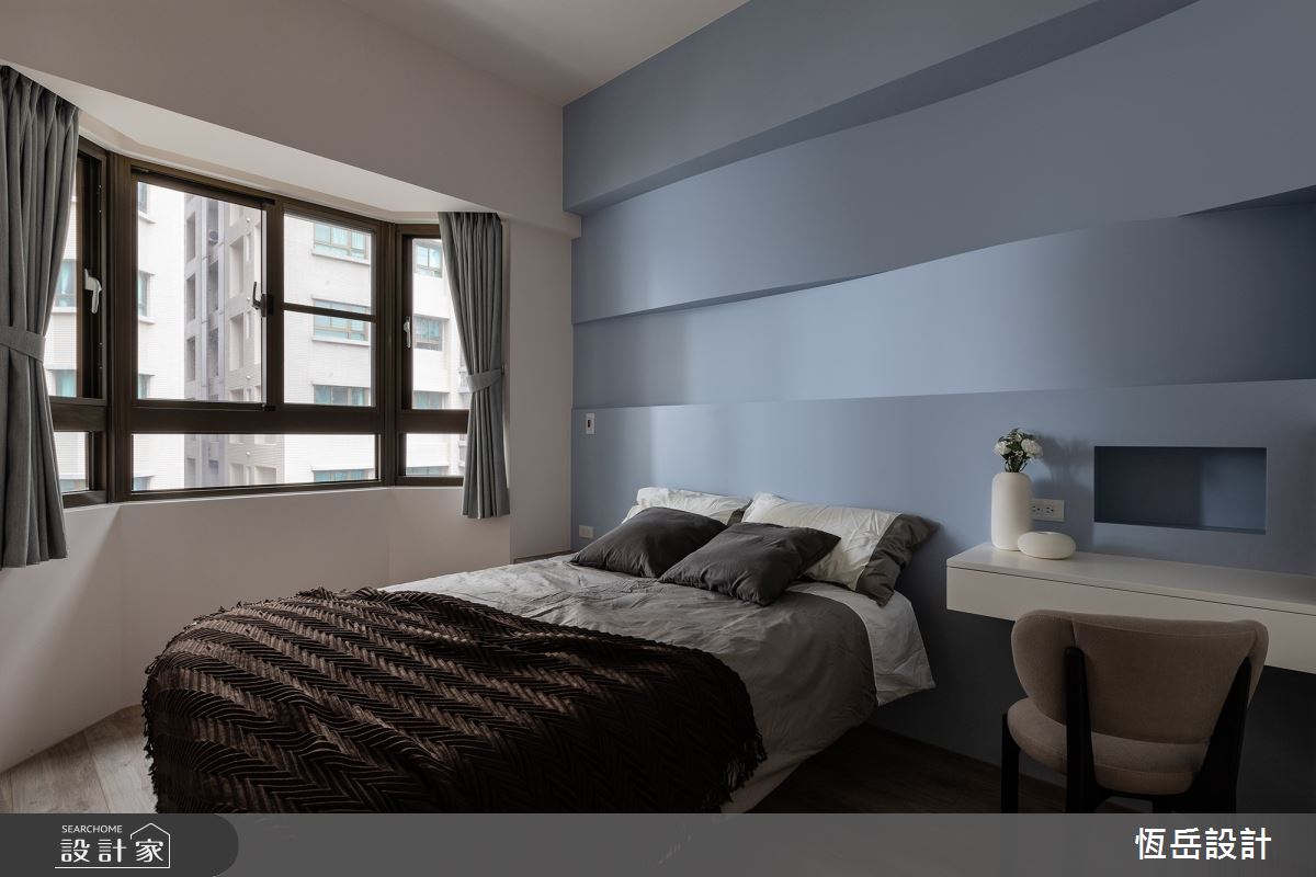 21坪新成屋(5年以下)＿混搭風臥室案例圖片＿恆岳設計＿恆岳_謐藍之12