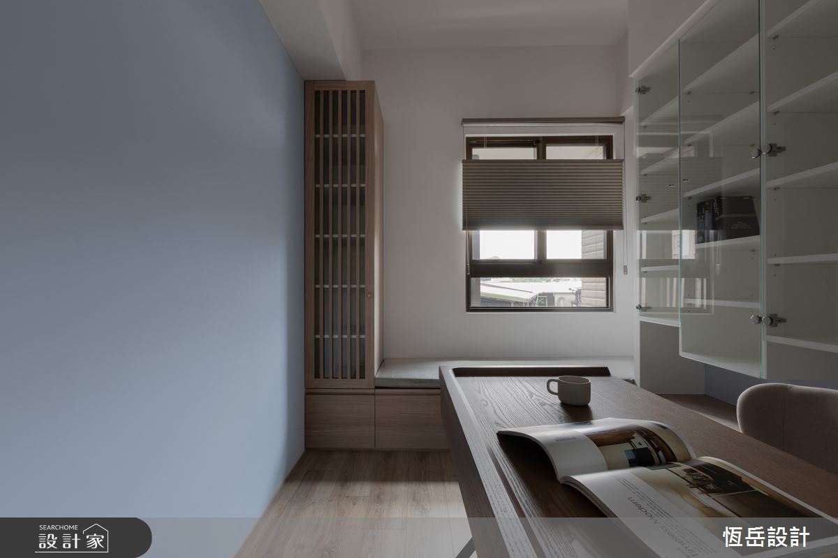 21坪新成屋(5年以下)＿混搭風書房臥榻案例圖片＿恆岳設計＿恆岳_謐藍之675