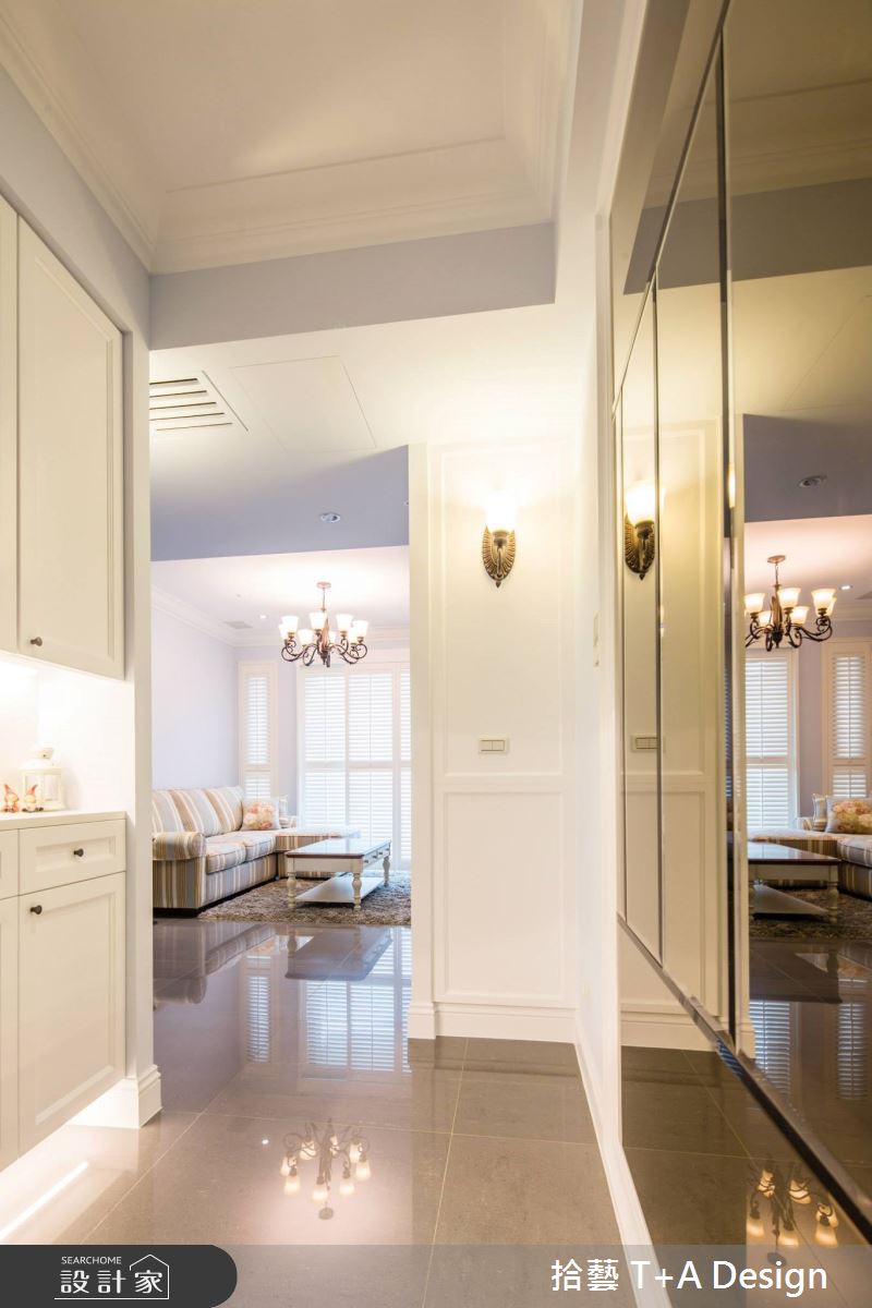 26坪新成屋(5年以下)＿美式風玄關客廳案例圖片＿拾藝設計＿拾藝_03竹北_26坪美式風之1