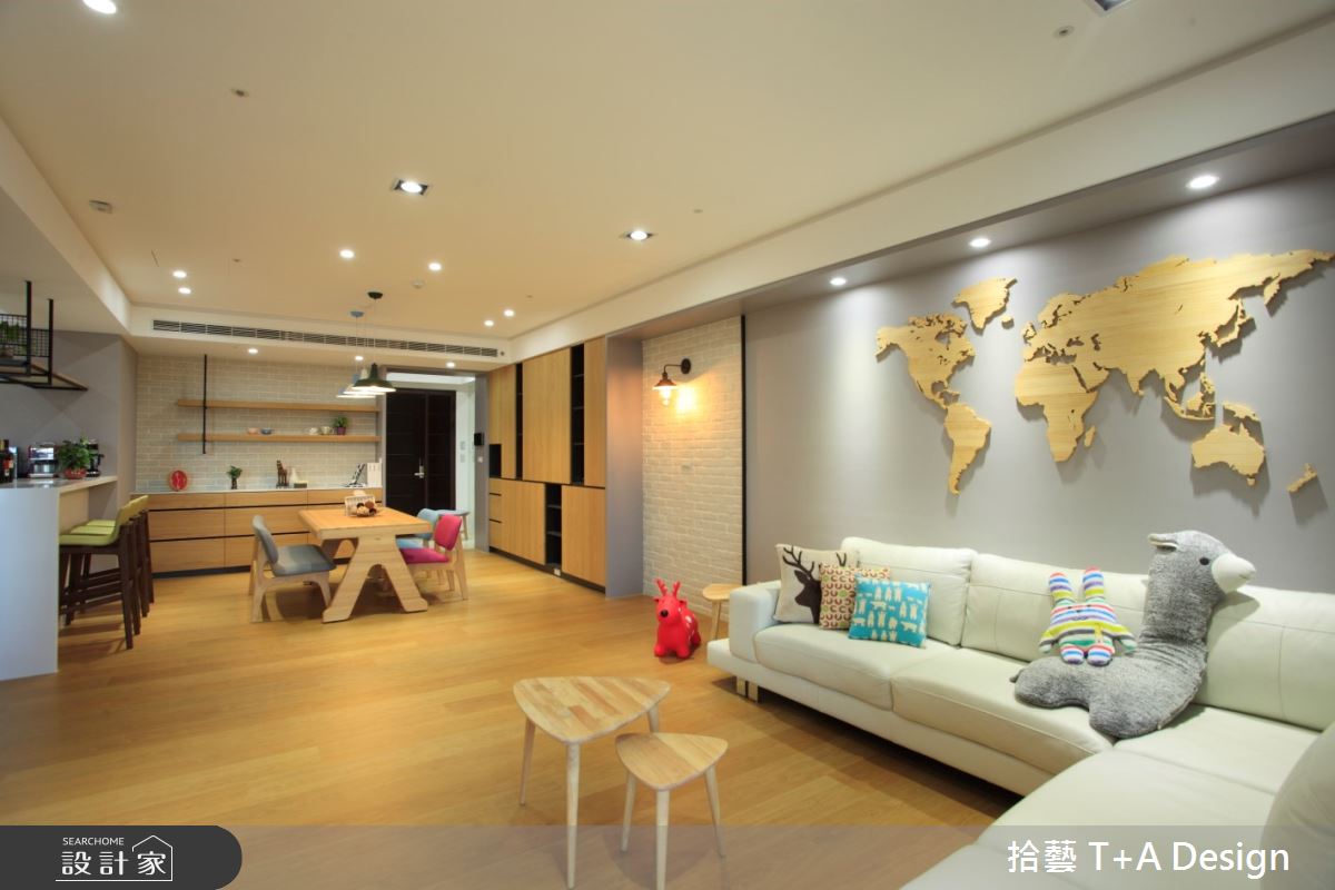 35坪中古屋(5~15年)＿北歐風客廳餐廳吧檯案例圖片＿拾藝設計＿拾藝_16新竹_35坪北歐風之2