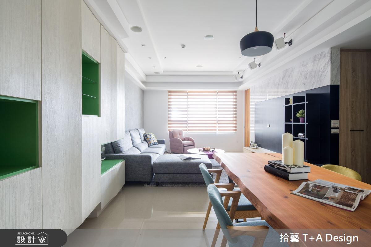 28坪新成屋(5年以下)＿現代風客廳餐廳案例圖片＿拾藝設計＿拾藝_17新竹_28坪現代風之3