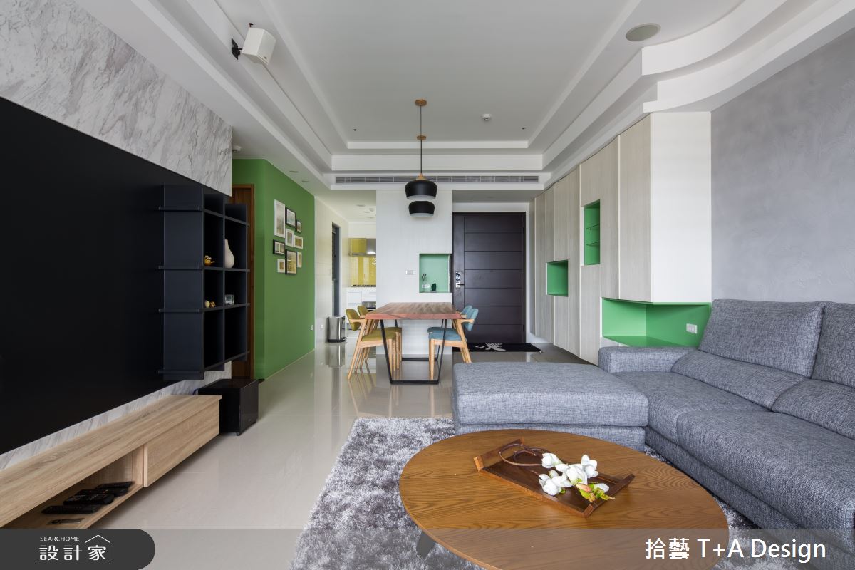 28坪新成屋(5年以下)＿現代風玄關客廳餐廳案例圖片＿拾藝設計＿拾藝_17新竹_28坪現代風之6