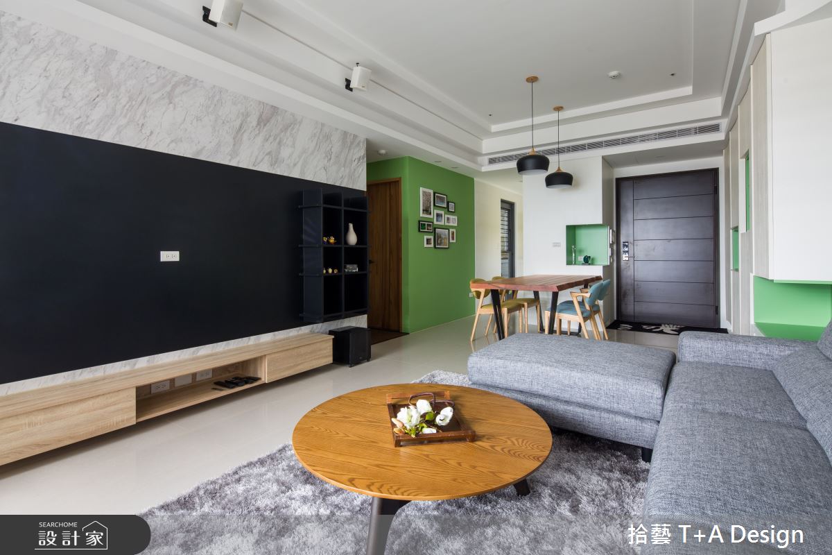 28坪新成屋(5年以下)＿現代風客廳餐廳案例圖片＿拾藝設計＿拾藝_17新竹_28坪現代風之5