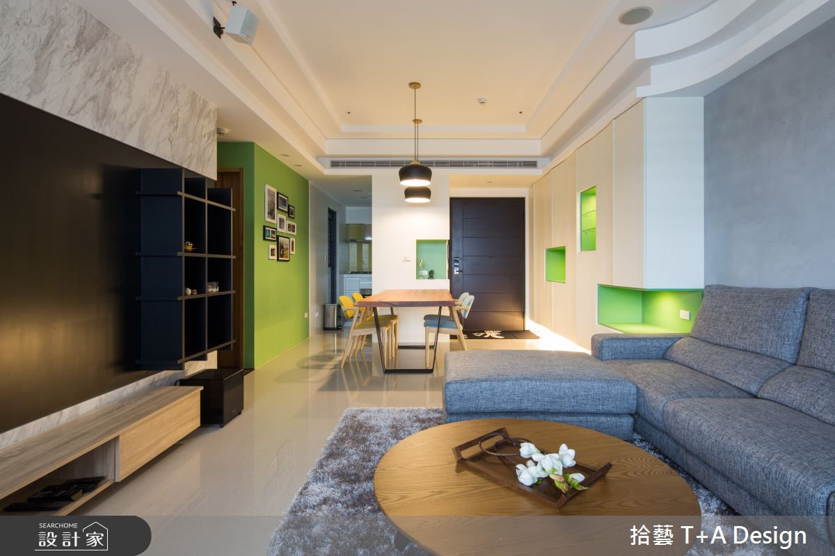 28坪新成屋(5年以下)＿現代風玄關客廳餐廳案例圖片＿拾藝設計＿拾藝_17新竹_28坪現代風之7