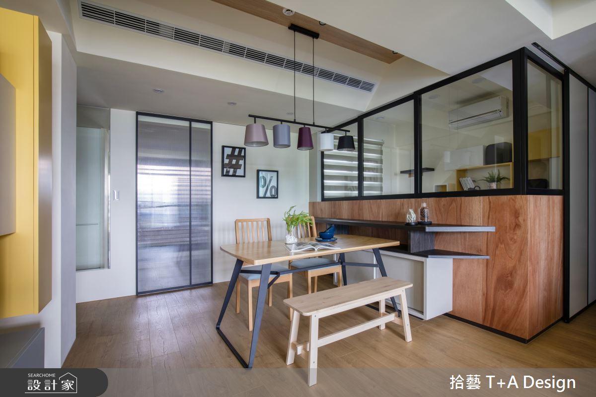28坪新成屋(5年以下)＿現代風餐廳廚房書房工作區案例圖片＿拾藝設計＿拾藝_18新竹_28坪現代風之5