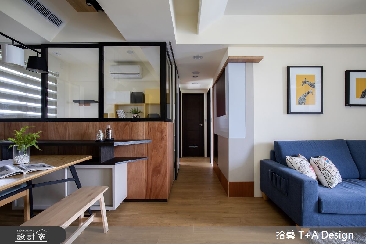 28坪新成屋(5年以下)＿現代風客廳餐廳走廊案例圖片＿拾藝設計＿拾藝_18新竹_28坪現代風之6