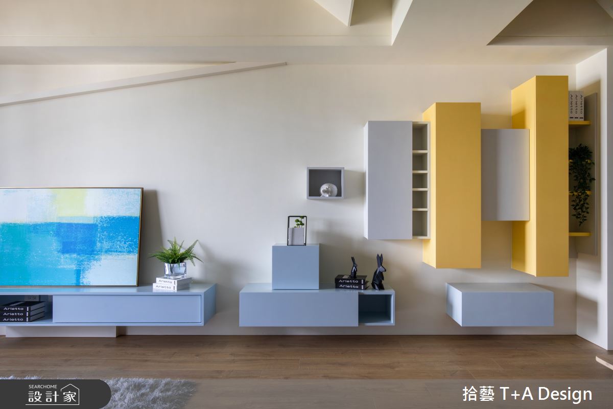 28坪新成屋(5年以下)＿現代風客廳案例圖片＿拾藝設計＿拾藝_18新竹_28坪現代風之8