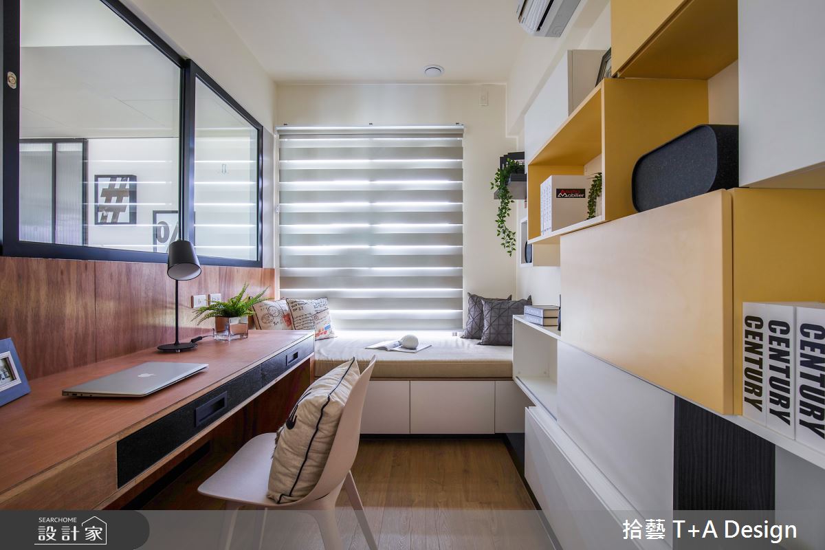 28坪新成屋(5年以下)＿現代風書房工作區臥榻案例圖片＿拾藝設計＿拾藝_18新竹_28坪現代風之11