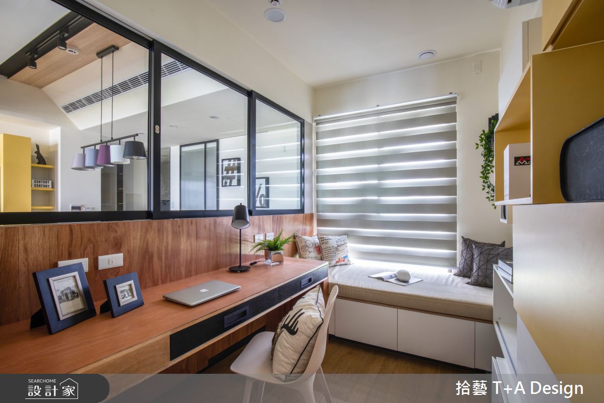 28坪新成屋(5年以下)＿現代風書房工作區臥榻案例圖片＿拾藝設計＿拾藝_18新竹_28坪現代風之12