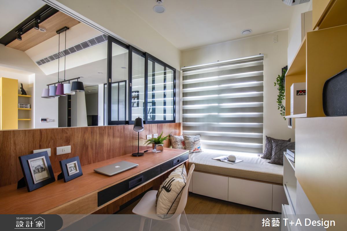 28坪新成屋(5年以下)＿現代風書房工作區臥榻案例圖片＿拾藝設計＿拾藝_18新竹_28坪現代風之13
