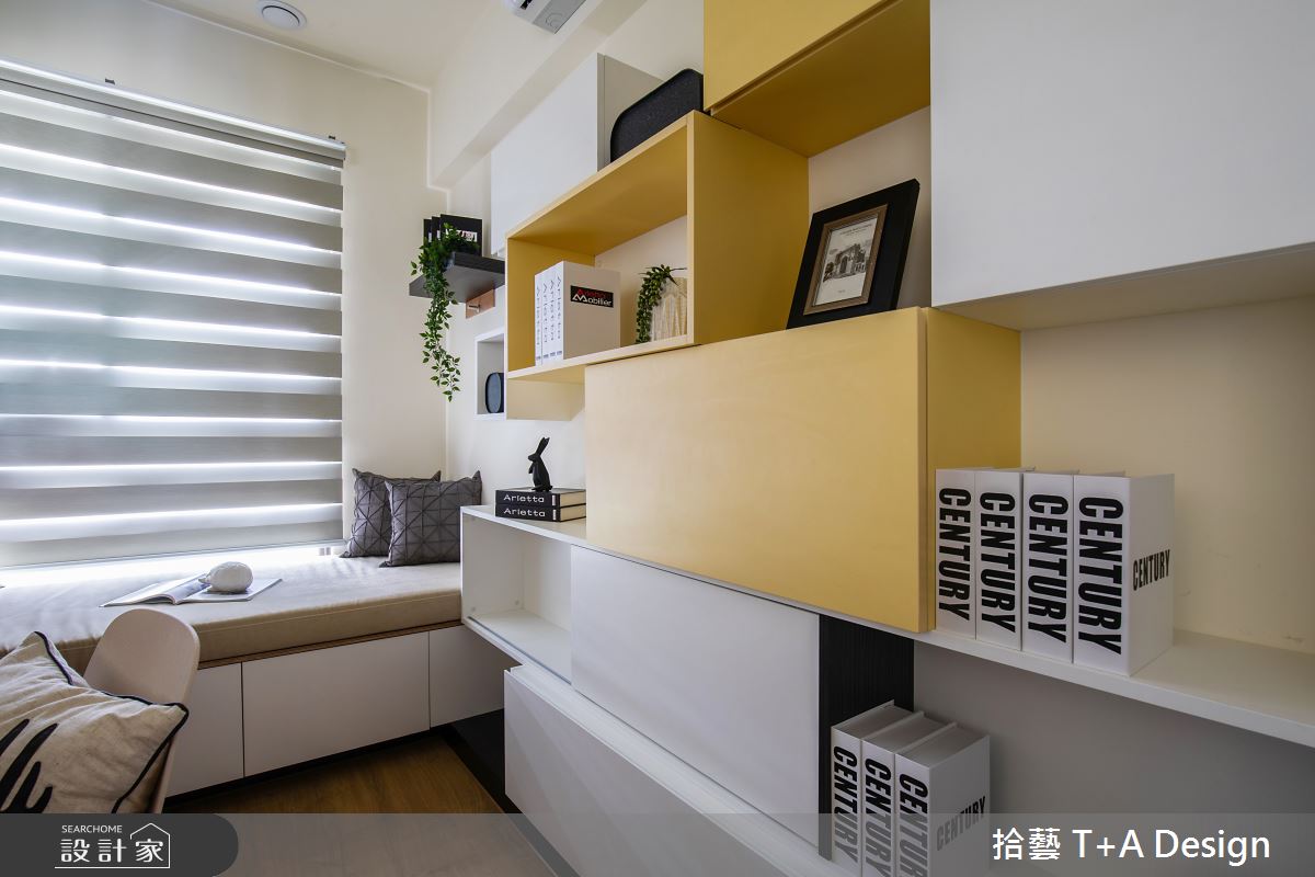 28坪新成屋(5年以下)＿現代風書房工作區臥榻案例圖片＿拾藝設計＿拾藝_18新竹_28坪現代風之14