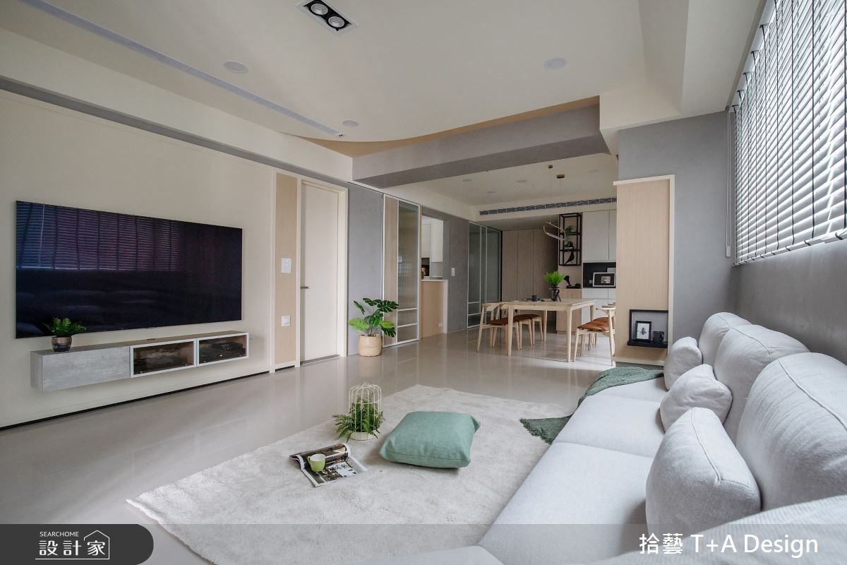 35坪中古屋(5~15年)＿現代風客廳餐廳廚房案例圖片＿拾藝設計＿拾藝_24新竹_35坪現代風之17
