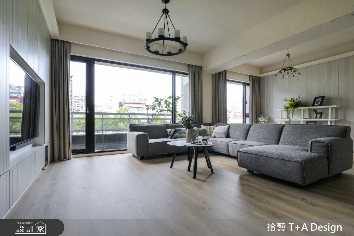 40坪中古屋(5~15年)＿美式風客廳案例圖片＿拾藝設計＿拾藝_26新竹_40坪美式風之3