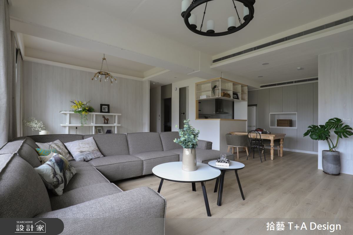 40坪中古屋(5~15年)＿美式風客廳餐廳案例圖片＿拾藝設計＿拾藝_26新竹_40坪美式風之5