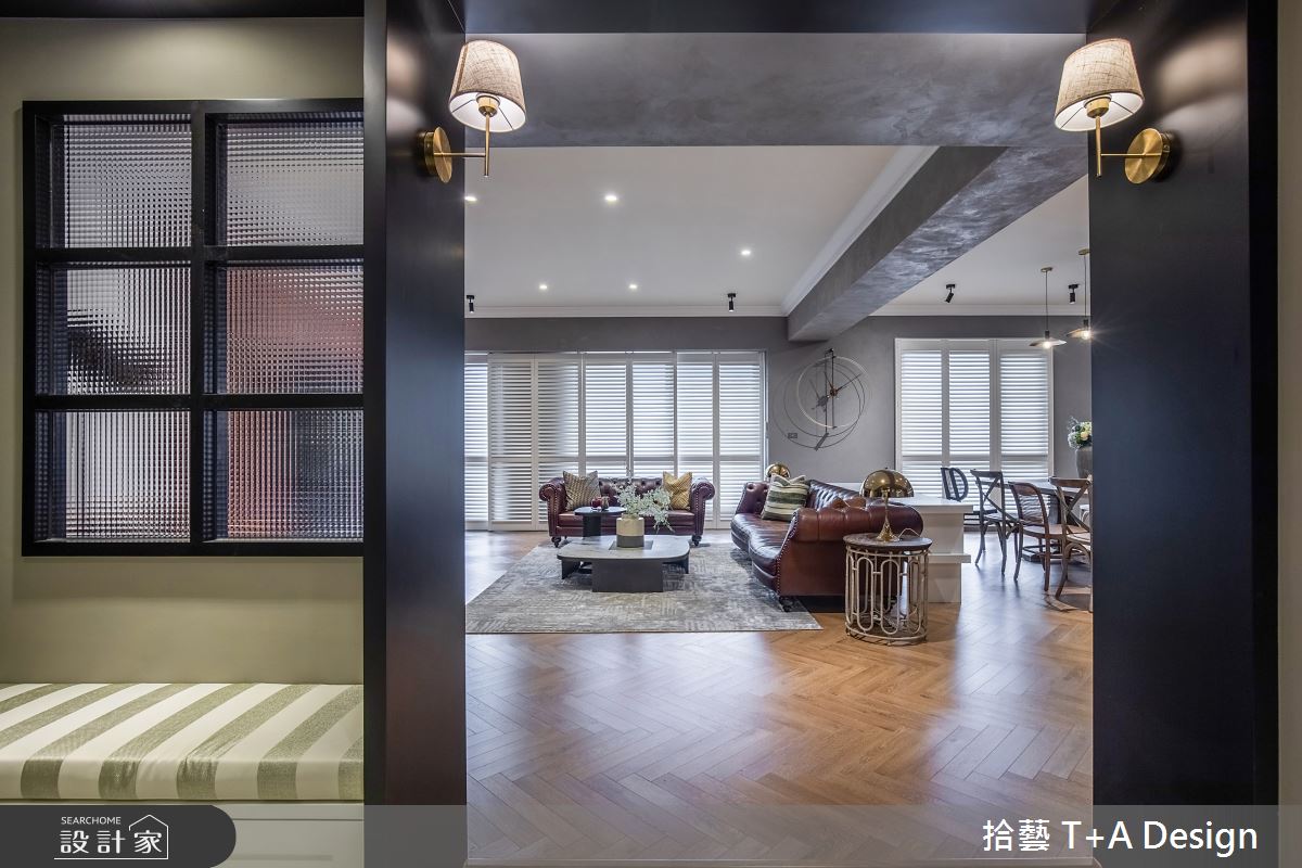 70坪中古屋(5~15年)＿美式風玄關案例圖片＿拾藝設計＿拾藝_27竹北_70坪美式風之4