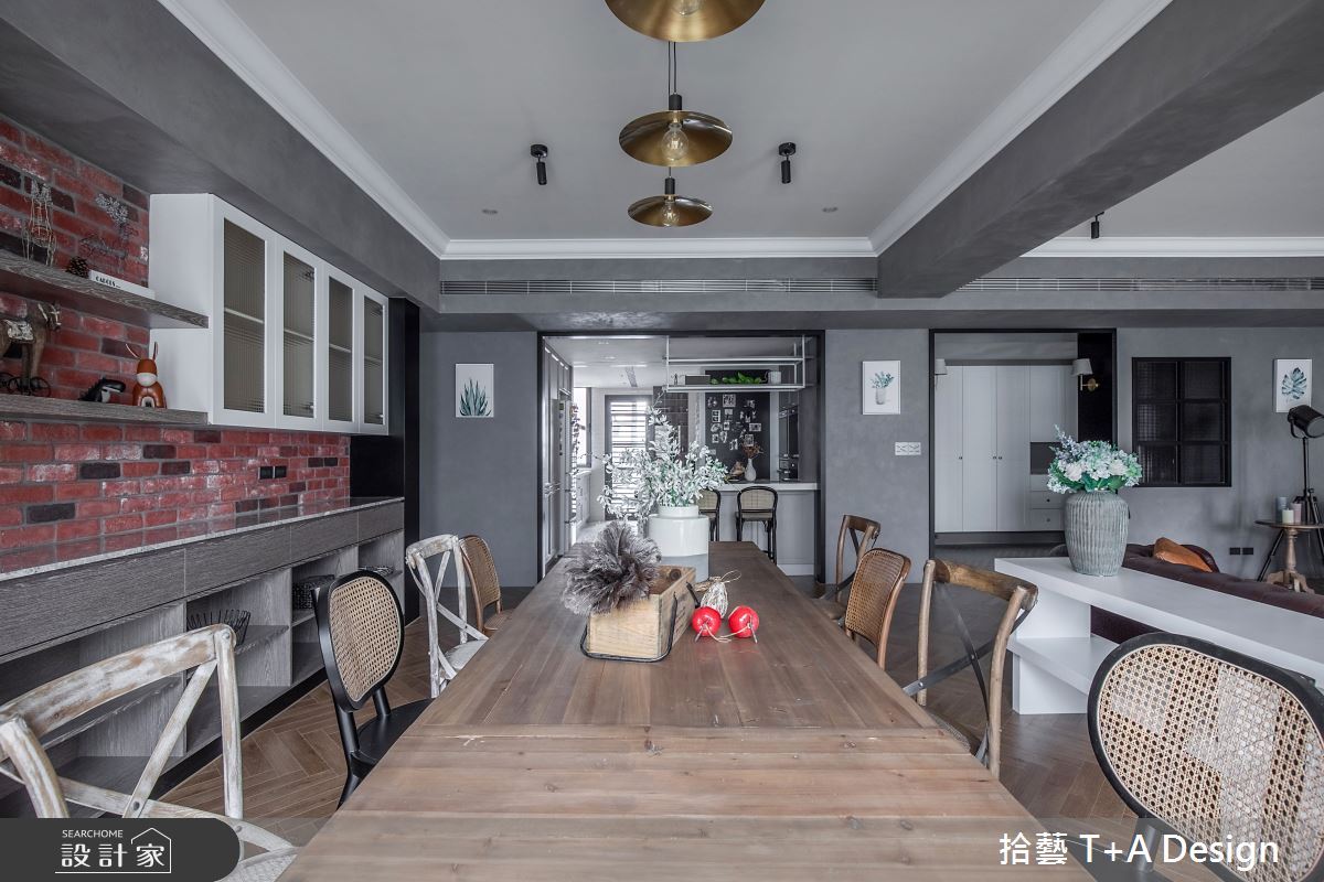 70坪中古屋(5~15年)＿美式風餐廳案例圖片＿拾藝設計＿拾藝_27竹北_70坪美式風之21