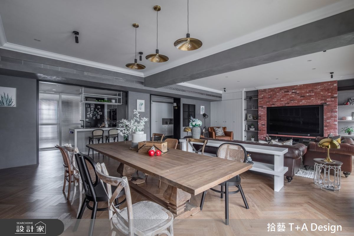 70坪中古屋(5~15年)＿美式風餐廳案例圖片＿拾藝設計＿拾藝_27竹北_70坪美式風之22