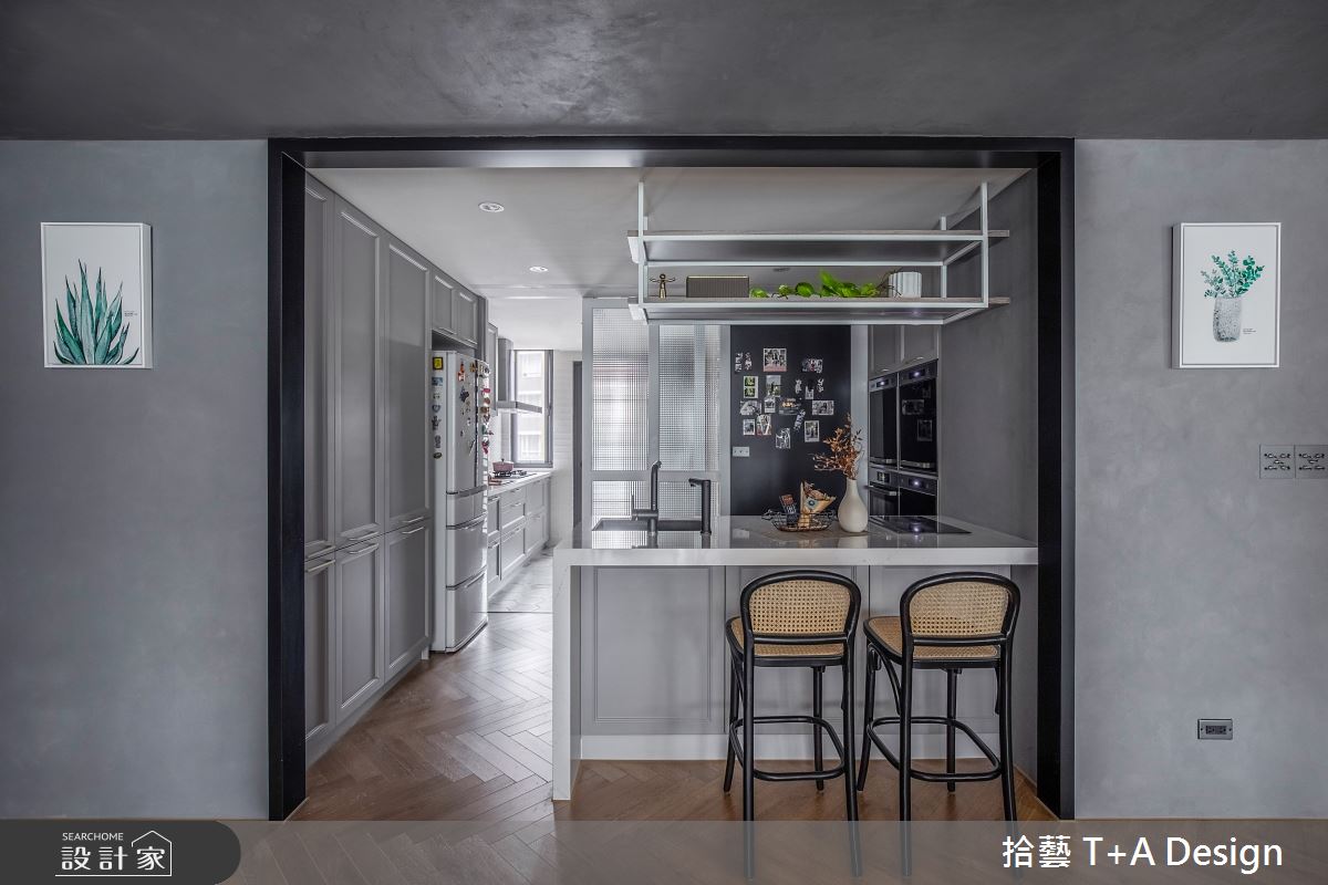 70坪中古屋(5~15年)＿美式風廚房案例圖片＿拾藝設計＿拾藝_27竹北_70坪美式風之35