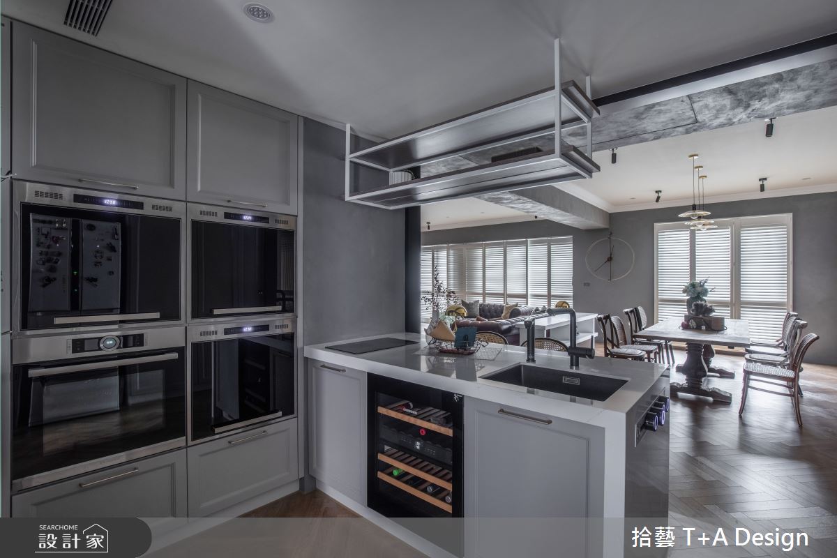 70坪中古屋(5~15年)＿美式風廚房案例圖片＿拾藝設計＿拾藝_27竹北_70坪美式風之36