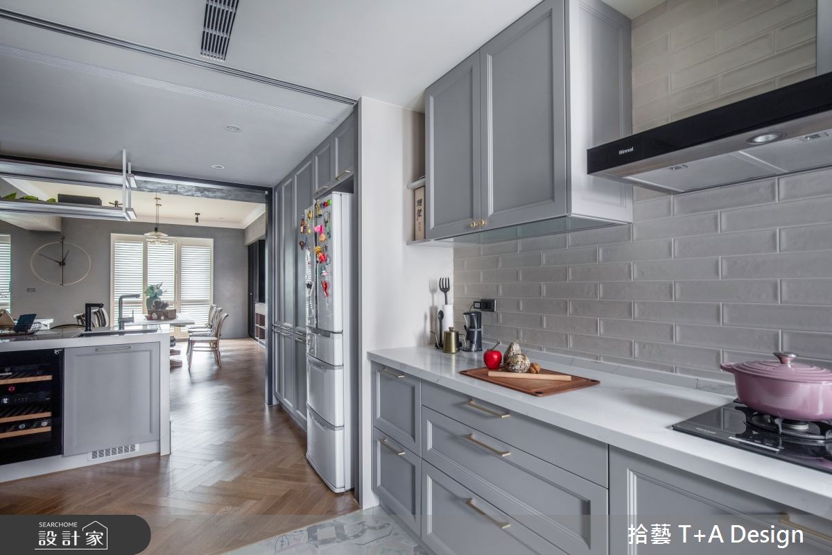 70坪中古屋(5~15年)＿美式風廚房案例圖片＿拾藝設計＿拾藝_27竹北_70坪美式風之44