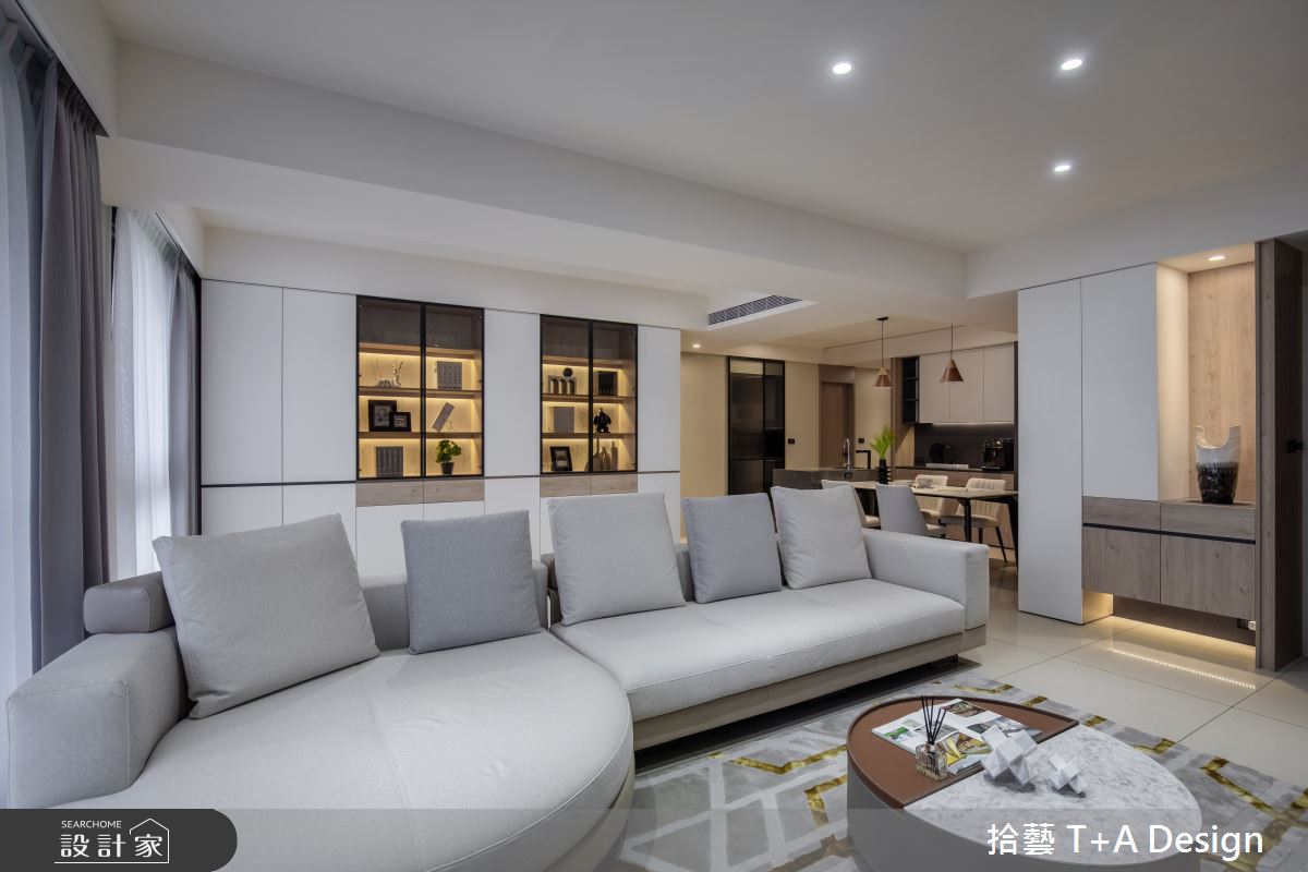 35坪新成屋(5年以下)＿現代風客廳餐廳案例圖片＿拾藝設計＿拾藝_28桃園_35坪現代風之16