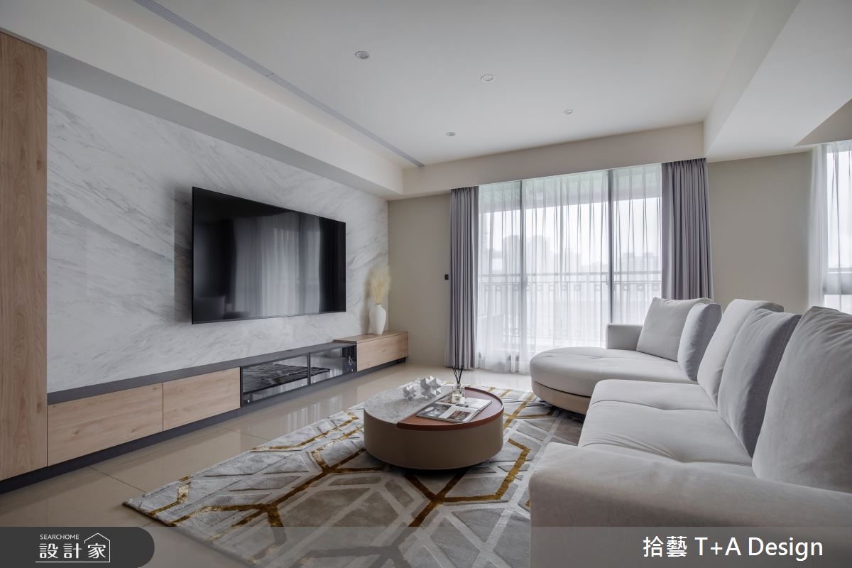 35坪新成屋(5年以下)＿現代風客廳案例圖片＿拾藝設計＿拾藝_28桃園_35坪現代風之3
