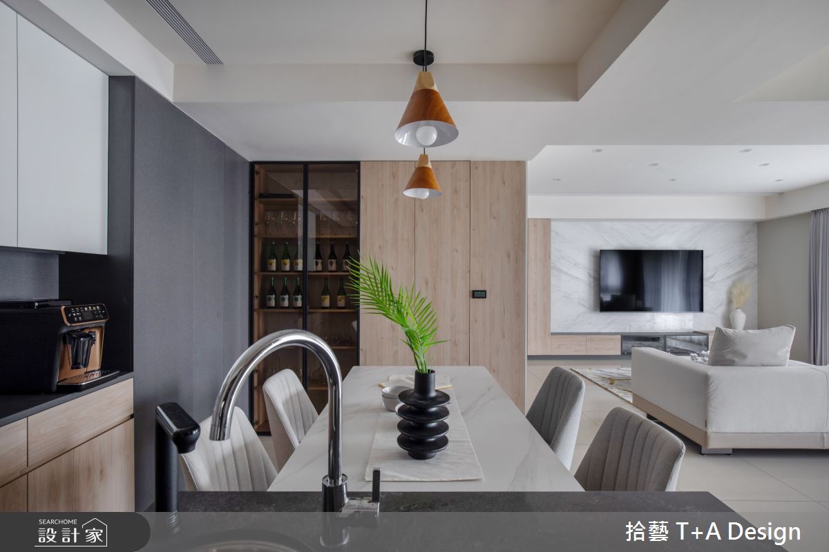 35坪新成屋(5年以下)＿現代風客廳餐廳案例圖片＿拾藝設計＿拾藝_28桃園_35坪現代風之7