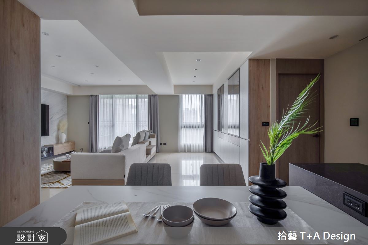 35坪新成屋(5年以下)＿現代風客廳餐廳案例圖片＿拾藝設計＿拾藝_28桃園_35坪現代風之9