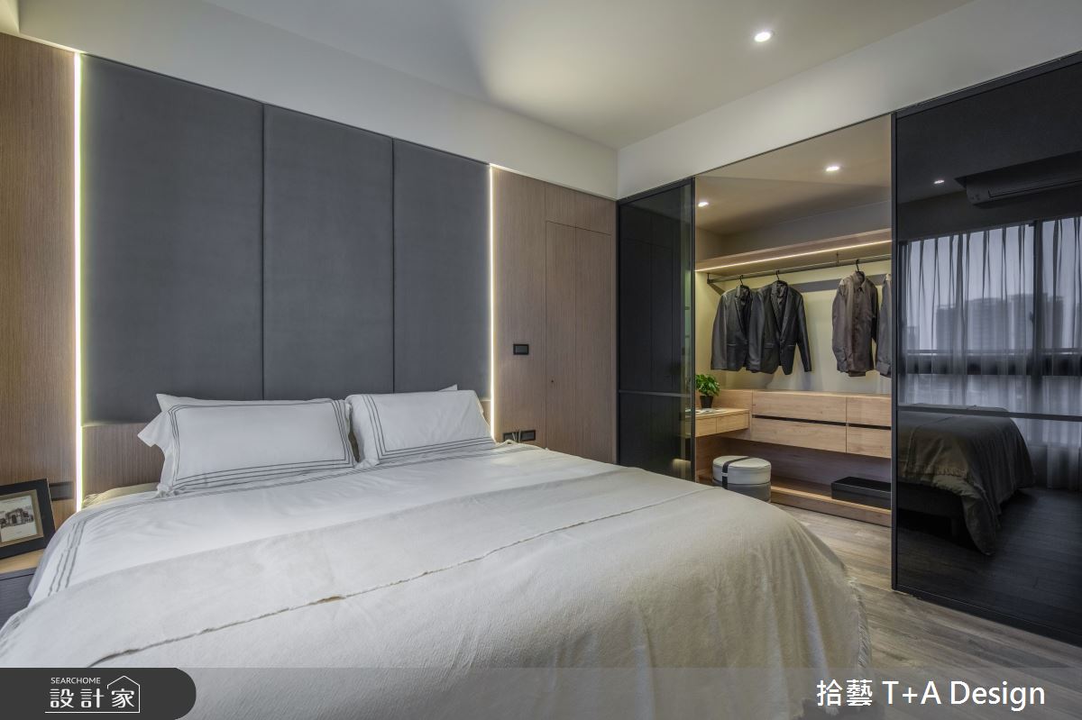 35坪新成屋(5年以下)＿現代風臥室更衣間案例圖片＿拾藝設計＿拾藝_28桃園_35坪現代風之32