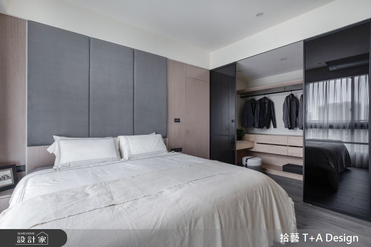 35坪新成屋(5年以下)＿現代風臥室更衣間案例圖片＿拾藝設計＿拾藝_28桃園_35坪現代風之33