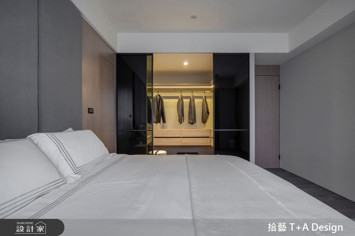 35坪新成屋(5年以下)＿現代風臥室更衣間案例圖片＿拾藝設計＿拾藝_28桃園_35坪現代風之36