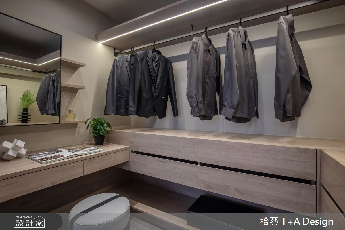 35坪新成屋(5年以下)＿現代風更衣間案例圖片＿拾藝設計＿拾藝_28桃園_35坪現代風之37