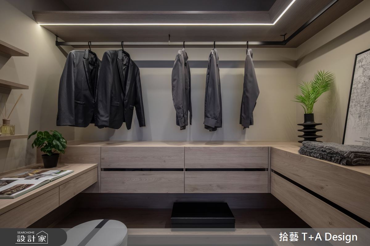 35坪新成屋(5年以下)＿現代風更衣間案例圖片＿拾藝設計＿拾藝_28桃園_35坪現代風之38