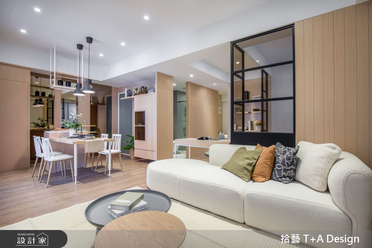 50坪老屋(16~30年)＿北歐風客廳餐廳工作區案例圖片＿拾藝設計＿拾藝_29新竹_50坪北歐風之10