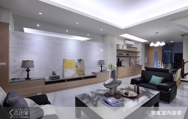 80坪新成屋(5年以下)＿現代風客廳案例圖片＿聯寬室內裝修有限公司＿聯寬_02之3