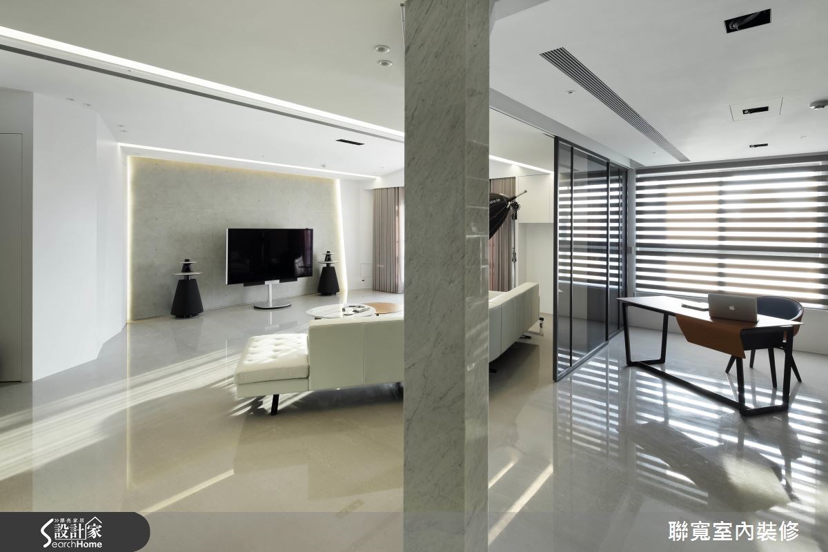 70坪新成屋(5年以下)＿現代風客廳書房案例圖片＿聯寬室內裝修有限公司＿聯寬_16之9